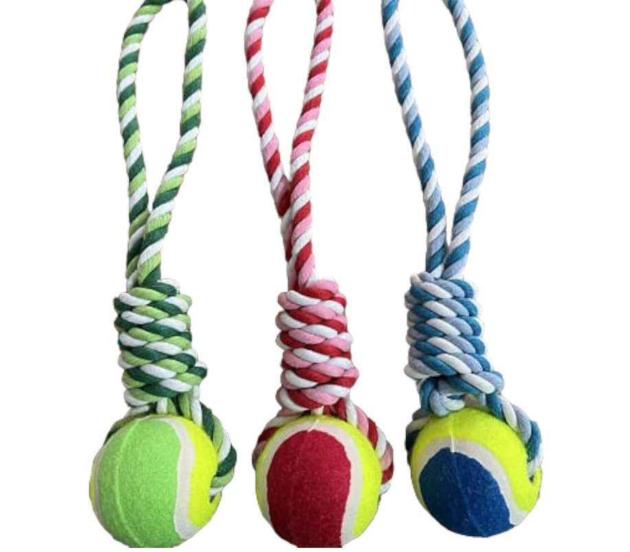 JUGUETE LAZO PELOTA TENIS